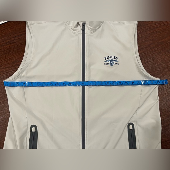 Finley White Golf Vest with Navy Trim - Picture 8 of 8
